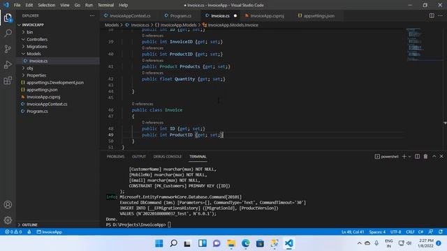 Database Connection and Model Creation in ASP.NET Core WebAPI Project on Visual Studio Code (Part 2 смотреть онлайн