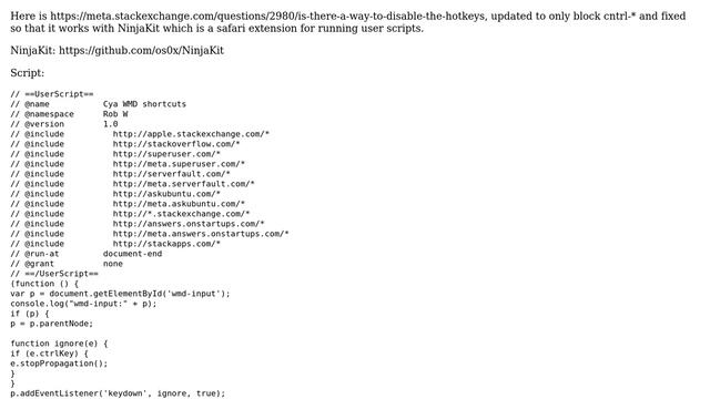 Apple: Possible to disable custom Javascript keybindings in Safari? (2 Solutions!!) смотреть онлайн