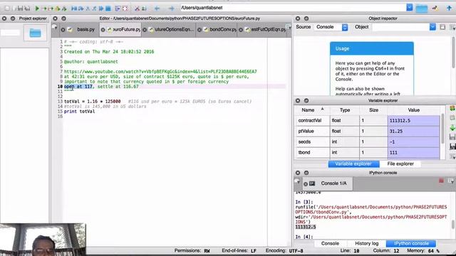 Example of USD to Euro Europe future contract in Python смотреть онлайн