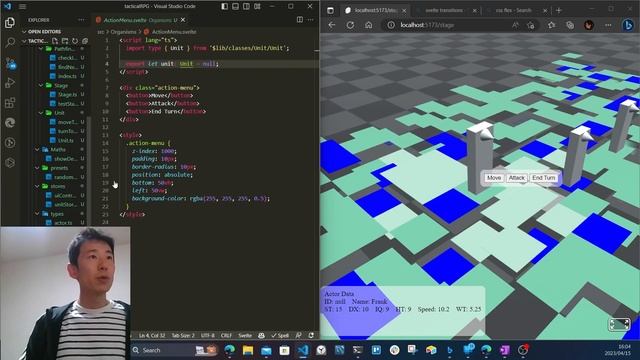 Tactical RPG with Javascript #35: Display Action Menu "Move" | "Attack" | "End Turn" смотреть онлайн