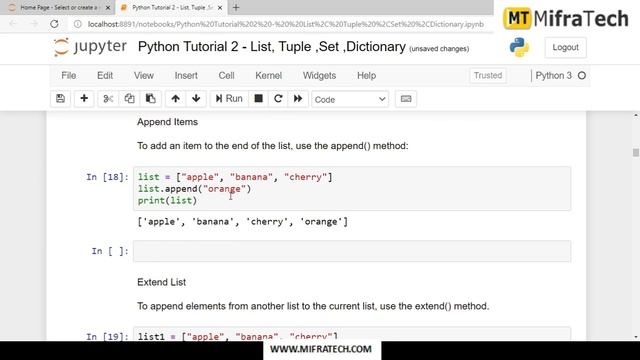 Python Programming Class 7 (List) - Mifratech#bestMLprojects#bestAIprojects#bestdatascienceprojects смотреть онлайн