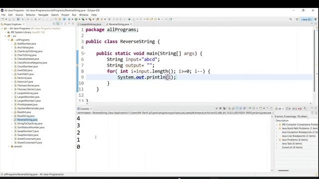 Java Program to Reverse a String with Explanation смотреть онлайн