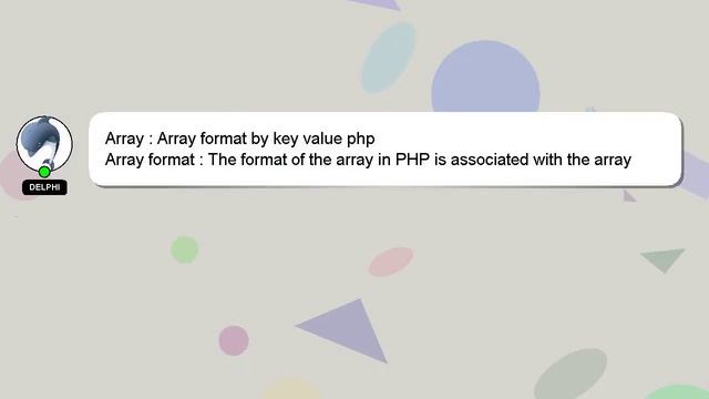 Array : Array format by key value php смотреть онлайн