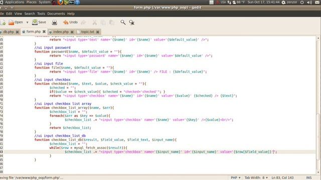 PHP OOP EP 37 ui checkbox list db смотреть онлайн