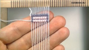 Плетение широкого браслета из бисера на станке мастер класс