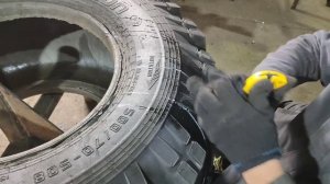 Обдирка шин ИД П284. Шины НИЗКОГО ДАВЛЕНИЯ. Для болотохода.