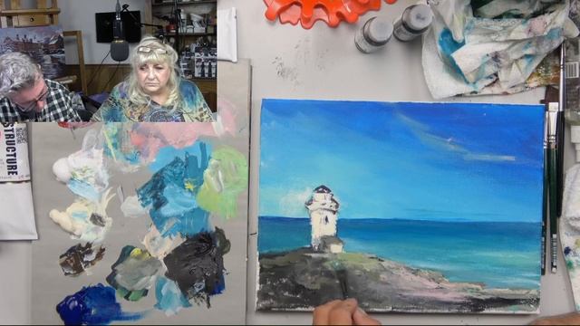 Daniel Elliot on Perspectives a Guest Artist with Ginger Cook Acrylic Painting. смотреть онлайн