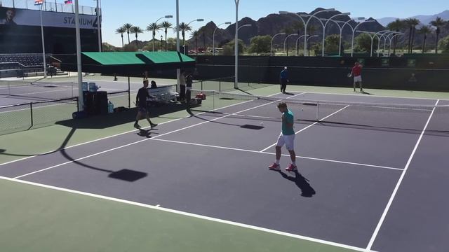 Stan Wawrinka & Kevin Anderson | Indian Wells Practice 3/6/17 (60 fps) смотреть онлайн
