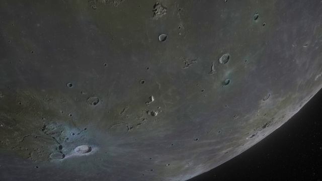 Полёт возле Луны. Космос - Обзор Спутника Земли Футаж для Монтажа смотреть онлайн