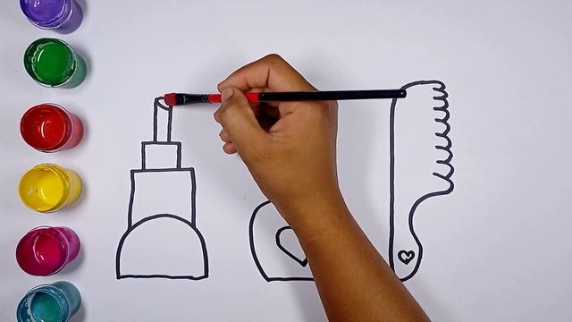 Bolalar uchun oson rasm chizish /Рисуем набор косметики для малышей смотреть онлайн