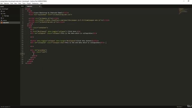 Full Stack Web Development Course - Bootstrap - 26 Collapsible смотреть онлайн