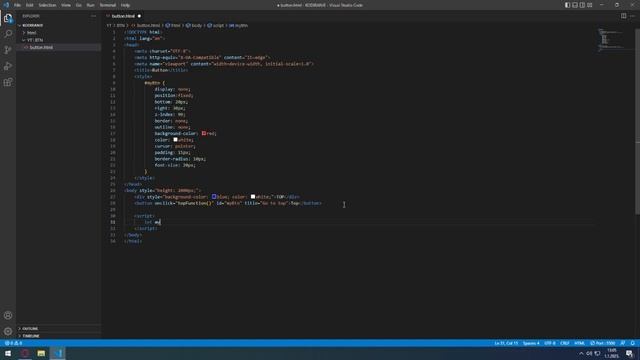 Back To Top Button In Html, Css, JavaScript. смотреть онлайн