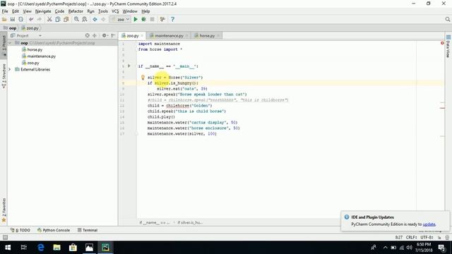 Python Tutorial For Beginners | How to create First project on Pycharm IDLE using OOP Python! смотреть онлайн