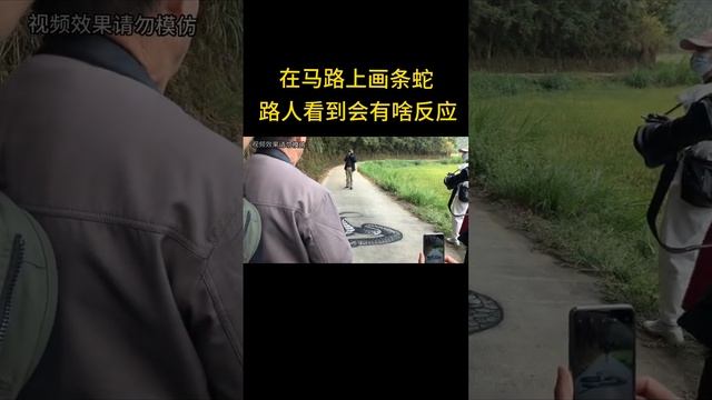 Draw a snake on the road, how will passers-by react when they see it? смотреть онлайн