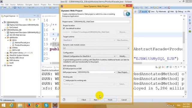 JPA and MySQL Database in EJB смотреть онлайн
