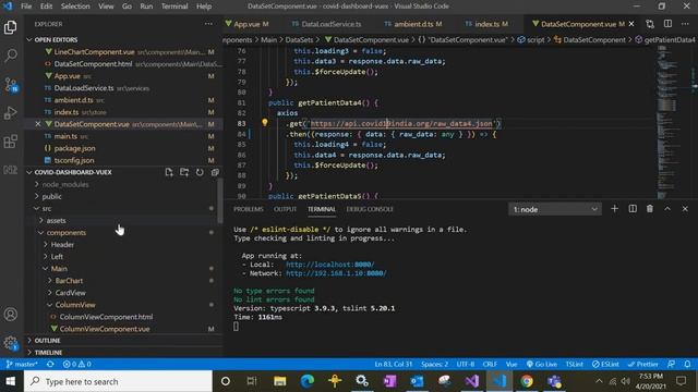 Covid data analysis app using vuejs and typescript part1 смотреть онлайн