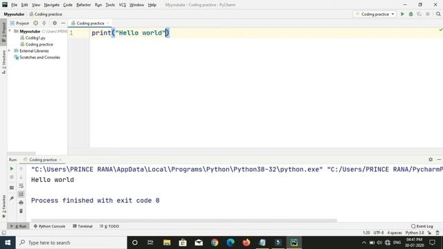 #3 Python tutorial : Basics of python, Hello World Program in python, Working on String смотреть онлайн