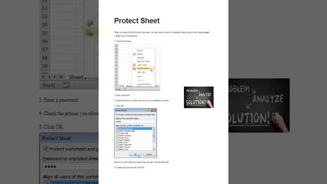 This Excel tutorial showcases how to Protect Sheet смотреть онлайн