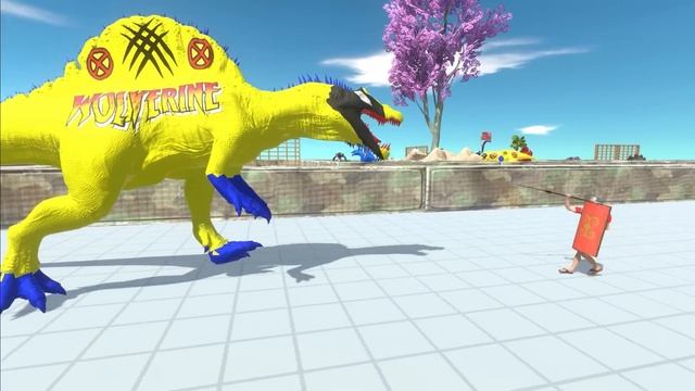 WOLVERINE SPINOSAURUS DEATH RUN - Animal Revolt Battle Simulator смотреть онлайн