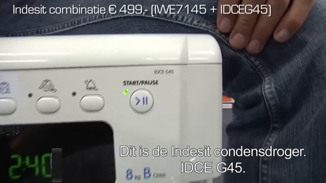 Indesit IWE7145 wasmachine + Indesit IDCEG45 wasdroger duo review en unboxing смотреть онлайн