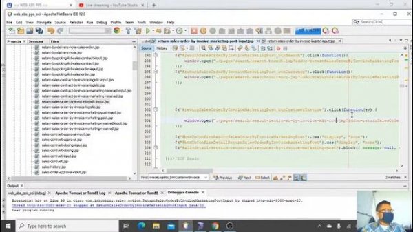 Live coding java web programming ERP Project