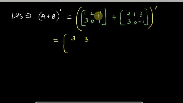 Matrix class 12 - Transpose of a Matrix, Properties of Transpose with verification | Part 4 | смотреть онлайн