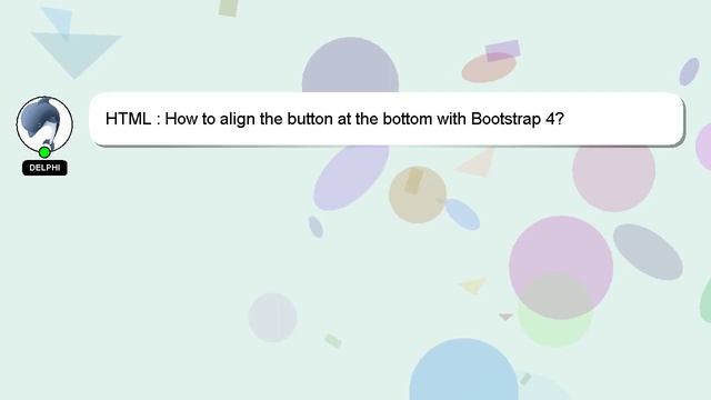 HTML : How to align the button at the bottom with Bootstrap 4? смотреть онлайн