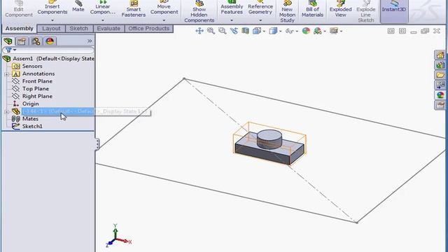 44 SOLIDWORKS tutorial sketch ( Positioning Sketch ) смотреть онлайн