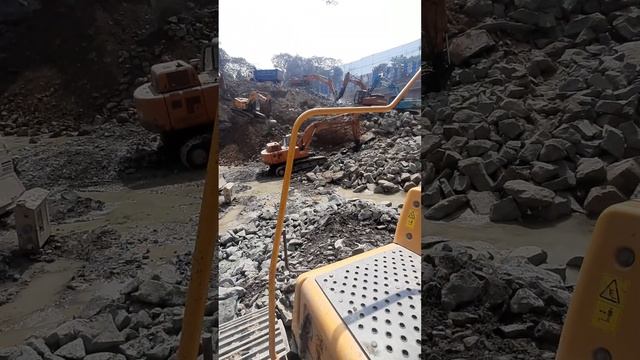 all excavator machine Hammer work and bucket #volvo 210D working daily 300DL machine #work #video смотреть онлайн