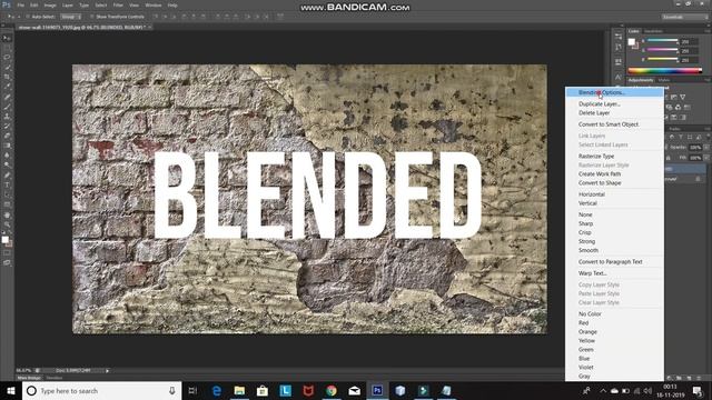 HOW TO BLEND TEXT TO IMAGE IN PHOTOSHOP | PHOTOSHOP IN 2 MINS | PHOTOSHOP TUTORIAL смотреть онлайн