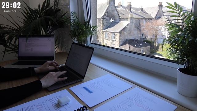 5 HOUR STUDY WITH ME | Background noise, 10-min Break, No music, Study with Merve смотреть онлайн