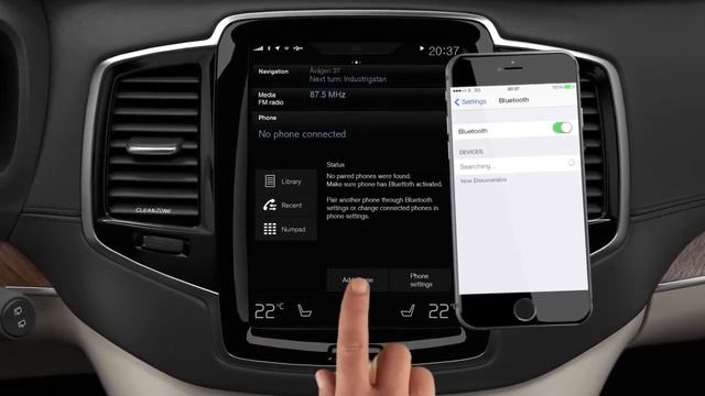 2015 Volvo XC90 - Pairing a bluetooth phone смотреть онлайн