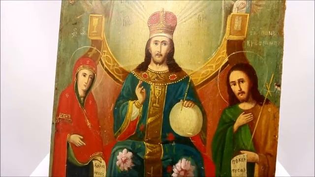 Купить икону - Икона старинная Царь Славы. DR0225 смотреть онлайн