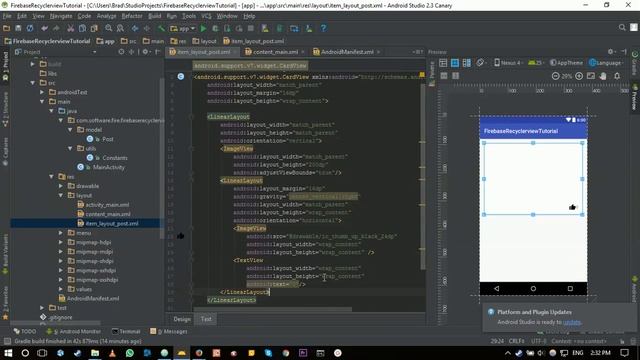 Firebase Recyclerview with Firebase Database and Storage part 2 смотреть онлайн