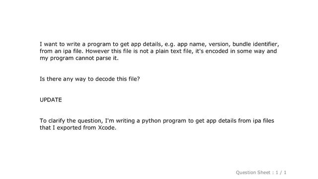 iOS : How to parse the Info.plist file from an ipa смотреть онлайн