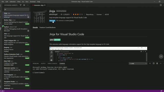 How to install Python Jinja extension in VS Code editor смотреть онлайн