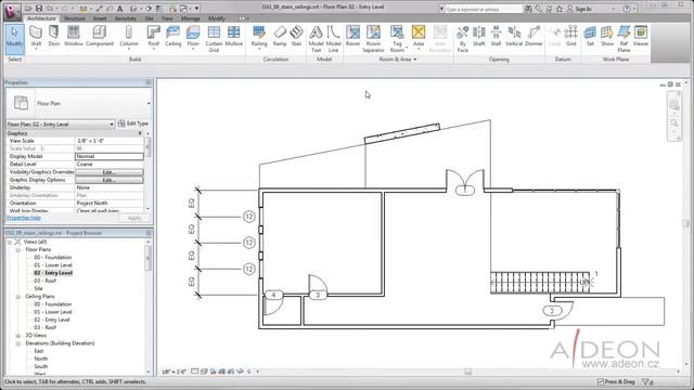 09 Schody a zábradlí - Revit LT návod смотреть онлайн