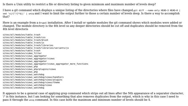 Grep command that finds/excludes all line where a separator character appears a certain number... смотреть онлайн