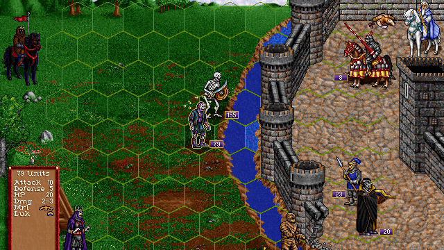 Heroes of Might and Magic 2: My Necromancer Hero vs Holy Word Spell. смотреть онлайн