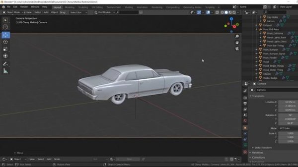 Download And Import Free 3D Car Model From Sketchfab to Blender
