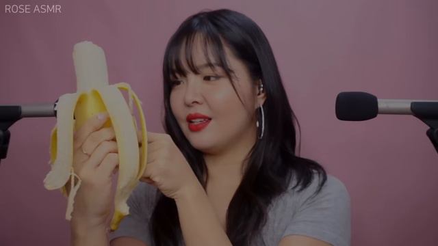 ASMR Banana Eating Sounds Sticky Mouth Sounds