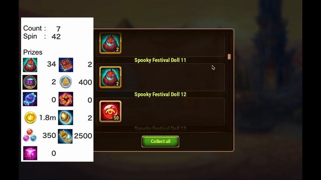 Hero Wars Halloween event 2020: opening 112 Spooky Festival Dolls(770 total) смотреть онлайн