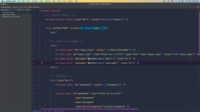 Laravel Breeze Login with email or username смотреть онлайн