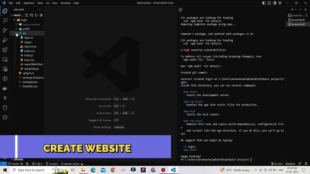 How to Run REACT JS Project in VSCODE 2023 || Step by Step 2023 Tamil смотреть онлайн