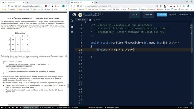 2017 AP Computer Science A FRQ 4A смотреть онлайн