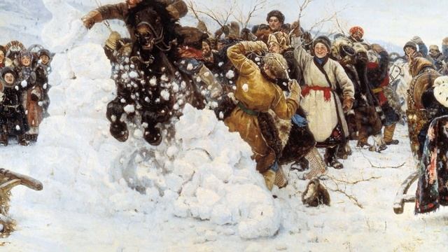Взятие снежного городка, Суриков - обзоры картин смотреть онлайн