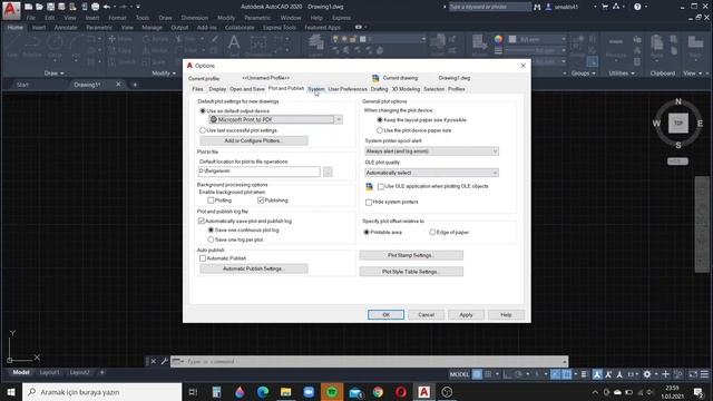 AUTOCAD - OPTİONS İLE AUTOCAD AYARLARI(OTOMATİK KAYDETME , EKRAN AYARLARI VB.) NASIL YAPILIR ? смотреть онлайн