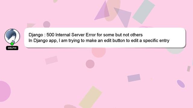 Django : 500 Internal Server Error for some but not others смотреть онлайн
