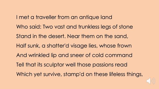 A poetry reading of 'Ozymandias', by Percy Bysshe Shelley - GCSE English, Power and Conflict Poetry смотреть онлайн