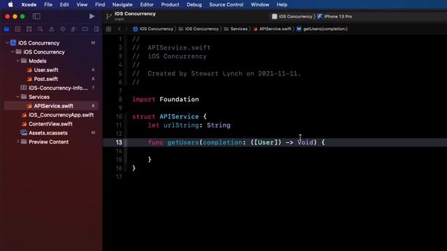 Swift Concurrency Lesson 1 - Creating Models and an APIService смотреть онлайн